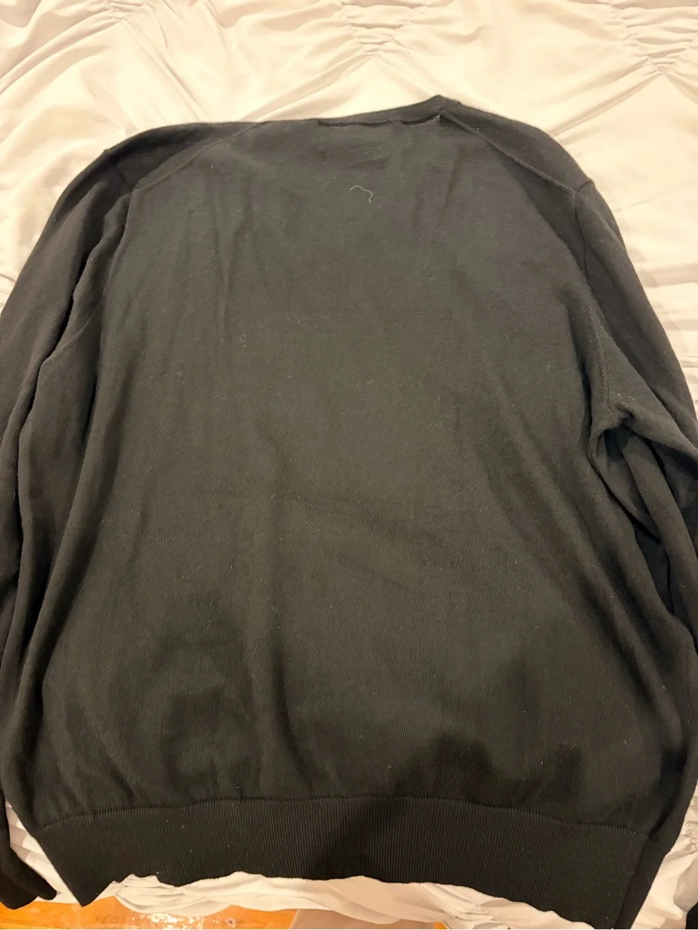 Polo by Ralph Lauren Black V-Neck Sweater with Purple Pony